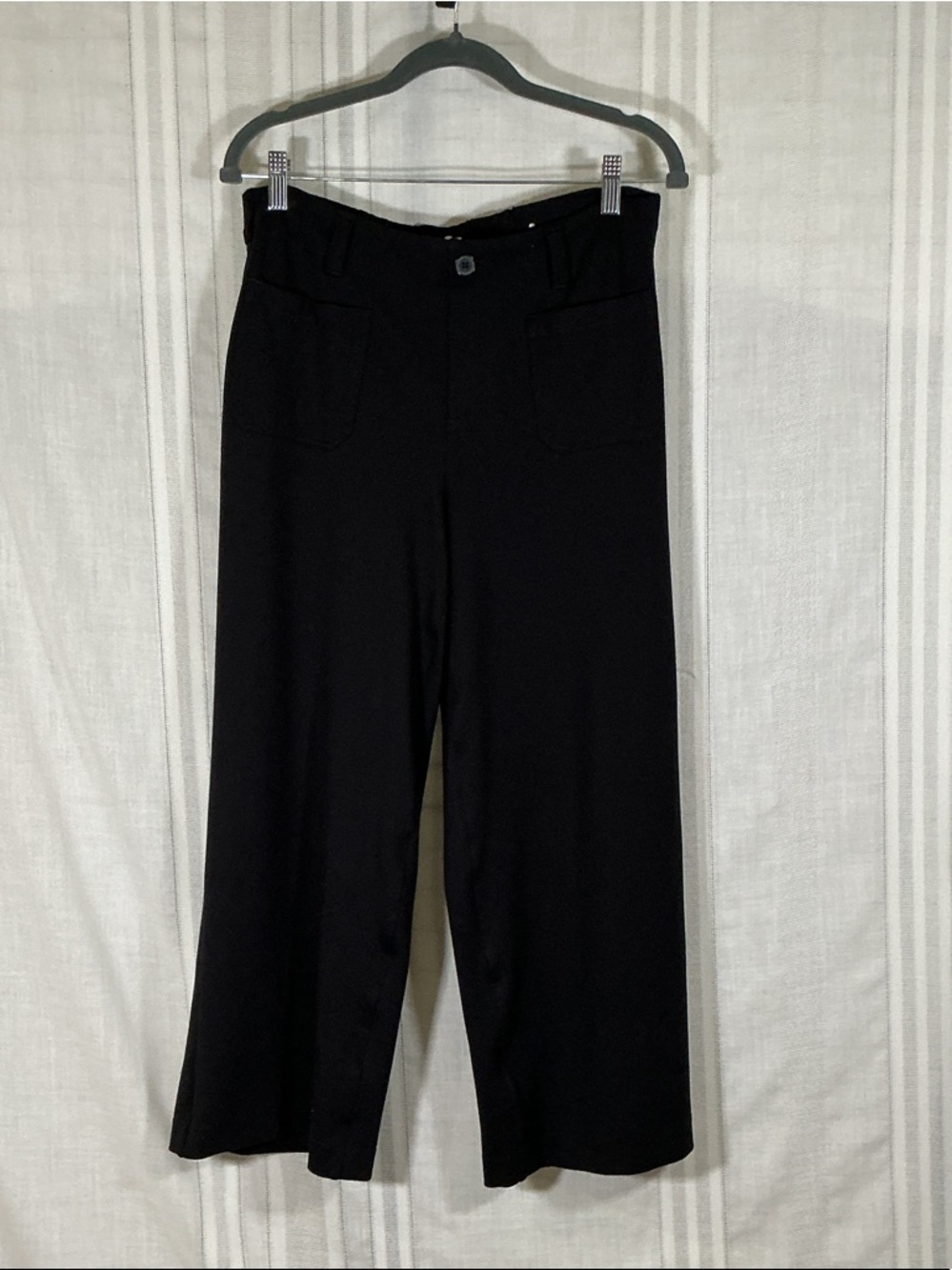 LOFT Black Wide Leg Dress Pants Size M | High Rise Stretch Career Workwear